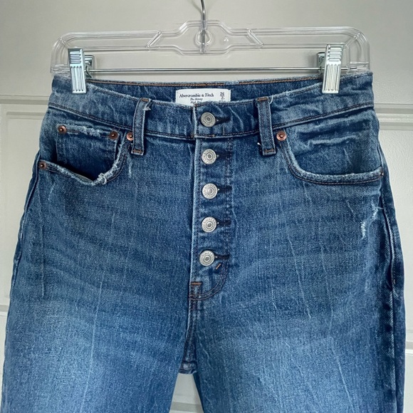 Abercrombie & Fitch High Rise Skinny Jeans Medium Wash - Sz 26 2R - Picture 3 of 7